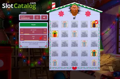 Win screen. Christmas Miner slot