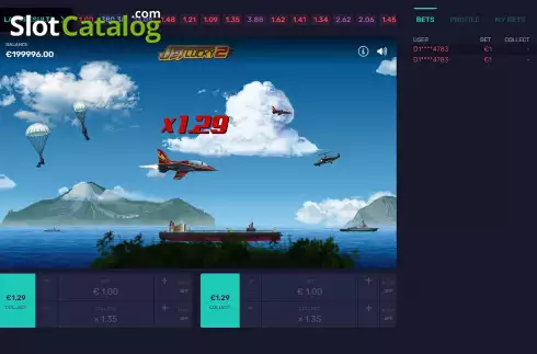 Game Screen. Jet Lucky 2 slot