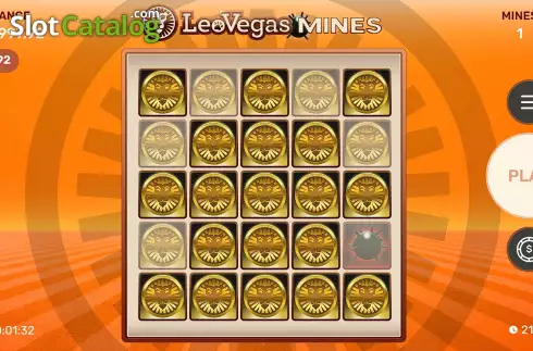 Gameplay Screen 3. LeoVegas Mines slot