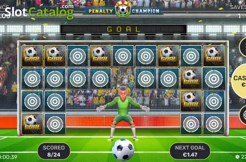 Gameplay Screen. Penalty Champion slot