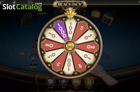 画面5. Blackjack Bonus Wheel 1000 カジノスロット