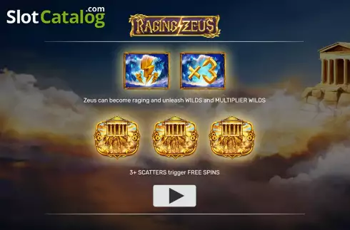Pantalla2. Raging Zeus Tragamonedas 
