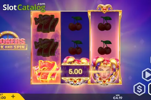 Win Screen 3. 9 Jokers Stick and Spin slot