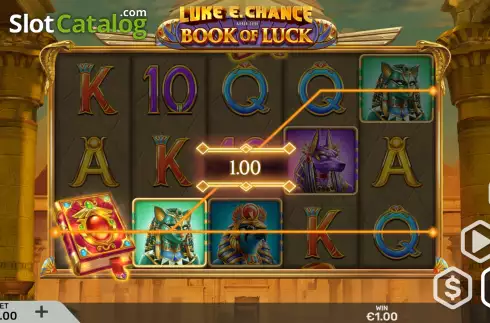 Win Screen 2. Luke E. Chance and the Book of Luck slot