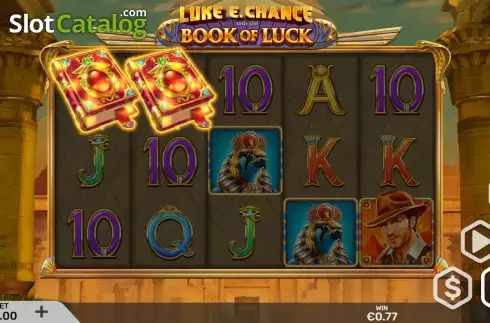 Feature Respin Win Screen. Luke E. Chance and the Book of Luck slot