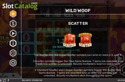 Scatter screen. Wild Woof slot