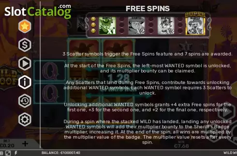 Free Spins screen. Wild Woof slot