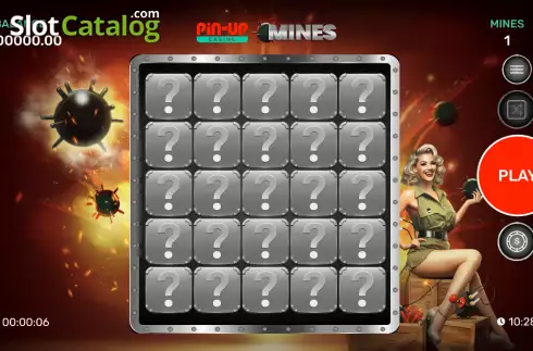 Game screen. Pin-Up Mines slot