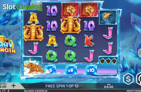 Game screen. Mighty Mammoth slot