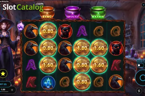 Skärmdump2. 3 Pots of Potions Bonus Pot slot