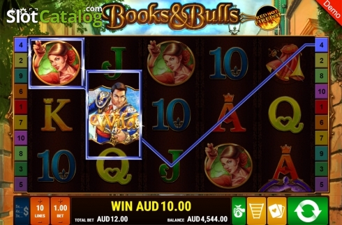 Wild win screen. Books & Bulls RHFP slot
