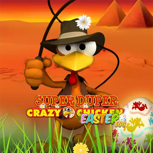Super Duper Crazy Chicken Easter Egg Logo