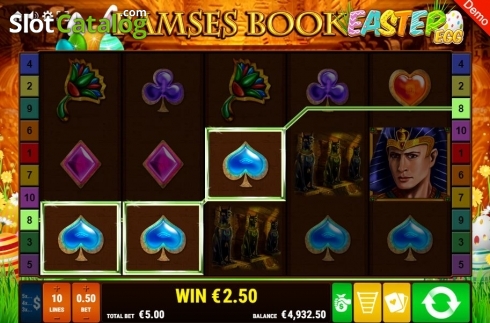 Win Screen. Ramses Book Easter Egg slot