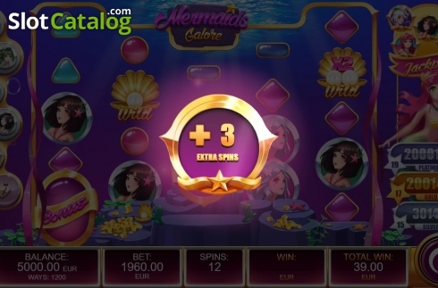 Extra Spins. Mermaids Galore slot