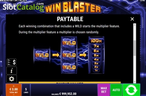 画面7. Win Blaster (ウィン・ブラスター) カジノスロット