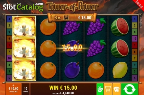 Win Screen 1. Tower of Power slot
