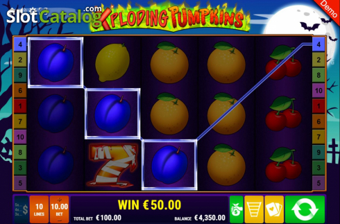 Win Screen 2. Xploding Pumpkins slot