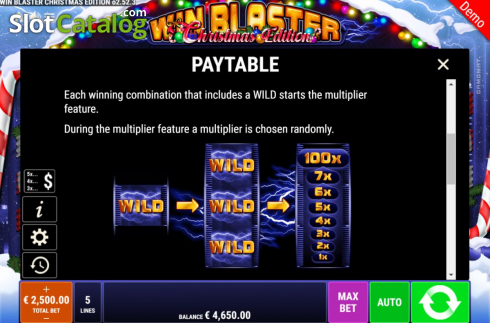 Features 2. Win Blaster Christmas Edition slot