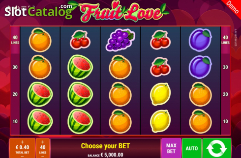Reel Screen. Fruit Love slot