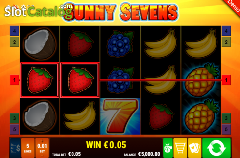 Win screen 2. Sunny Sevens slot