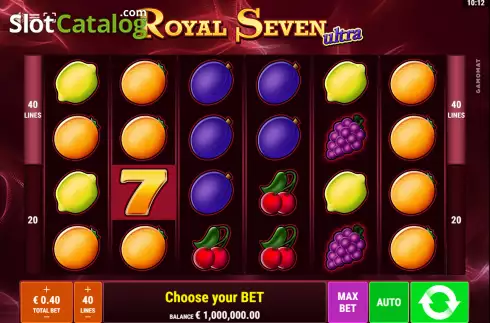 Reel screen. Royal Seven Ultra slot