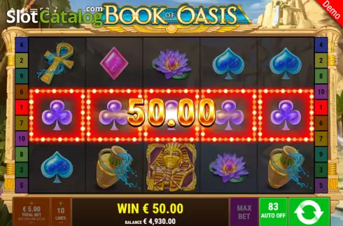 Win Screen 3. Book of Oasis slot