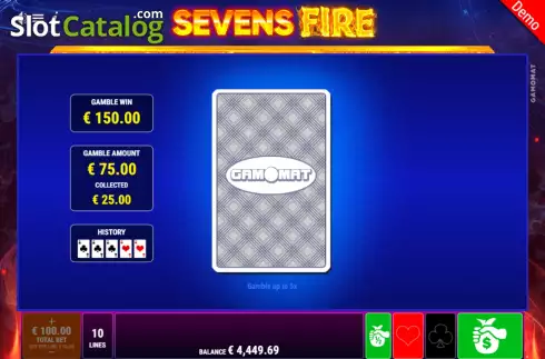 画面6. Sevens Fire カジノスロット