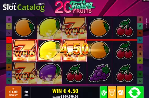 Bildschirm3. 20 Flaring Fruits slot