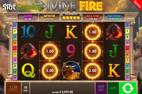 Bonus Game Win Screen. Divine Fire slot
