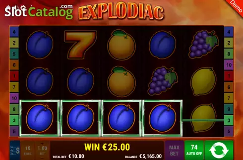 Win Screen 2. Explodiac slot