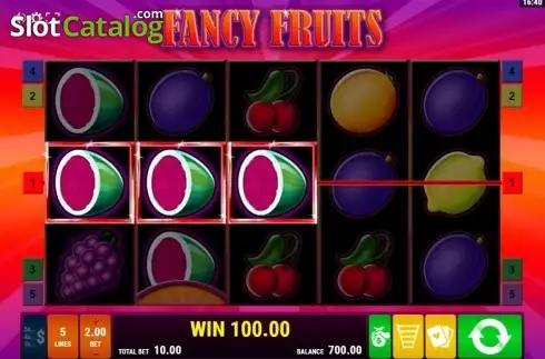 Win Screen 3. Fancy Fruits slot