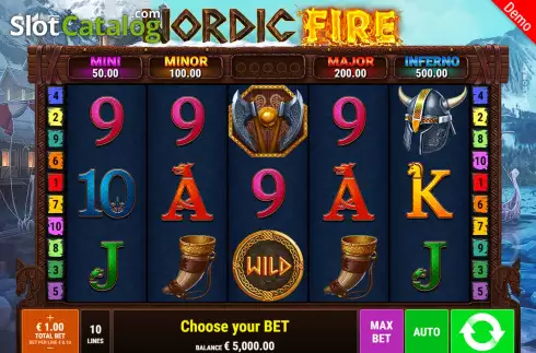 Game Screen. Nordic Fire slot