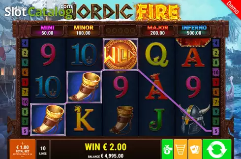 Win Screen. Nordic Fire slot