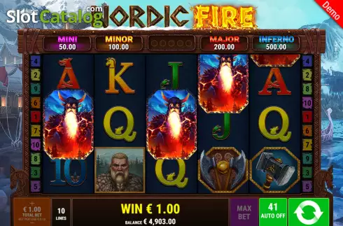 Free Spins Win Screen. Nordic Fire slot