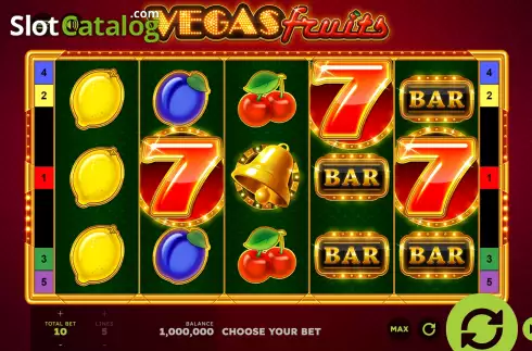 Game Screen. Vegas Fruits slot