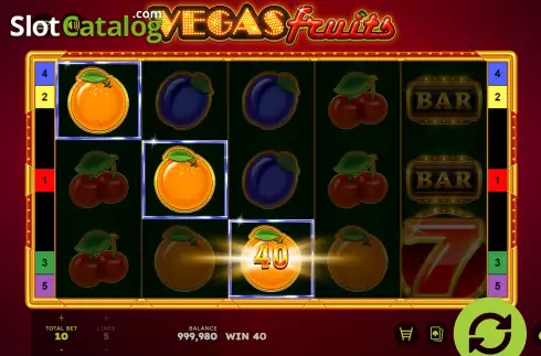 Win Screen. Vegas Fruits slot