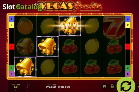 Win Screen 5. Vegas Fruits slot