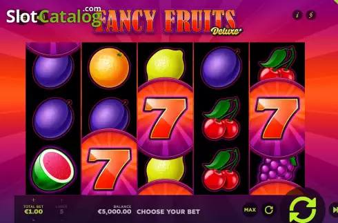Game Screen. Fancy Fruits Deluxe slot