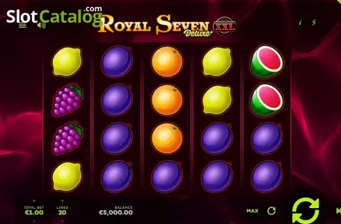 Game Screen. Royal Seven XXL Deluxe slot