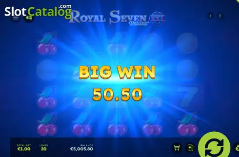 Big Win Screen 2. Royal Seven XXL Deluxe slot