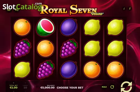 Game screen. Royal Seven Deluxe slot