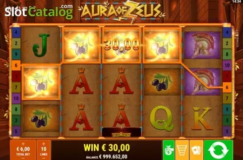 Win Screen 2. Aura of Zeus slot
