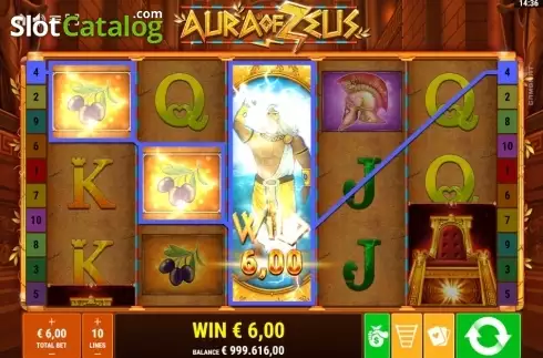 Bildschirm5. Aura of Zeus slot