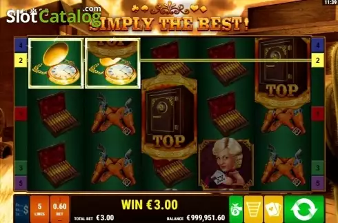 Win screen. Simply the Best slot