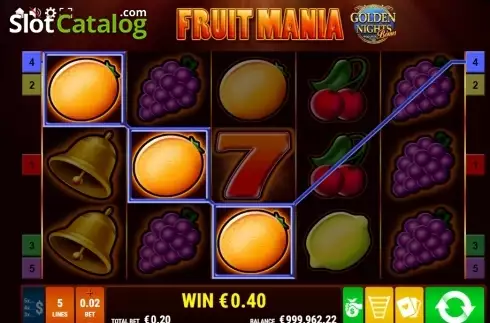 Ekran3. Fruit Mania GDN yuvası