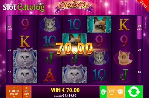 Win Screen. Cutie Cat slot