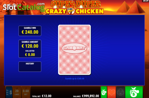 Gamble Risk Game. Super Duper Crazy Chicken slot