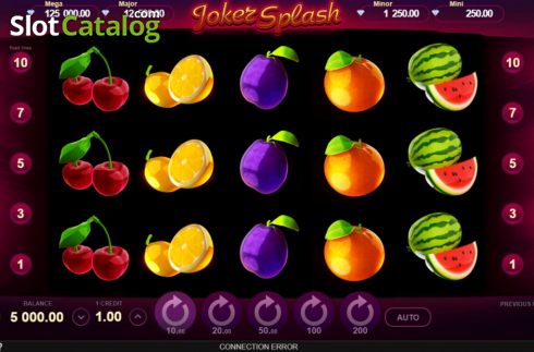 Bildschirm2. Joker Splash (Gamzix) slot