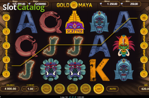 Bildschirm3. Gold of Maya slot