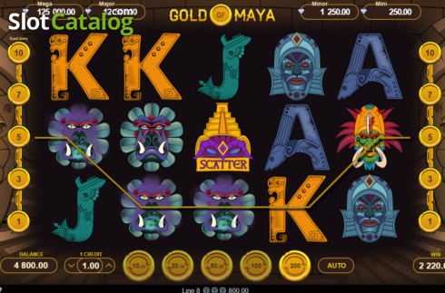 Ecran5. Gold of Maya slot